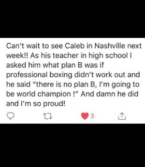 Caleb Plant Instagram - It’s always crazy to a lazy mind.