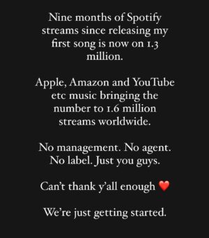 Callum Kerr Instagram - Thank y’all so much. Watch this space 🎵 #countrymusic #scottish #nashville