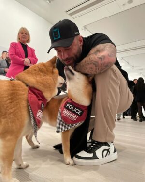 Calum Best Instagram - Today was doggie heaven 🐶

Had the pleasure of visiting @kccharitabletrust dogs with jobs at @saatchi_gallery !

So many incredible stories of how these dogs provide a service , the dogs and there owners / handlers where shot by the very talented @rankinarchive !
I had to stop and show each one some love and boy did I love them 🐶

Help @KCCharitableTrust and @RankinArchive raise money for service dogs this Christmas at their “Dogs with Jobs” exhibition. Around 7000 people rely on canine carers in the UK costing up to £36K per dog in training. Get involved by visiting @Saatchi_gallery until Dec 18 or donate here www.kennelclubcharitabletrust.org – Thank you!