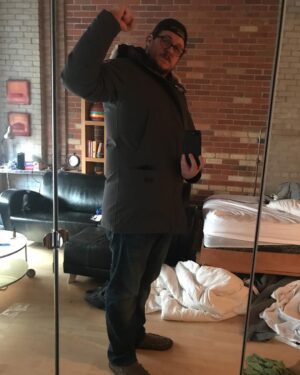 Cameron Britton Instagram - Favorite jacket cause for all strangers know I’m super cut under here. #gymrat #legday #neverstop #fitlife #youcandoit