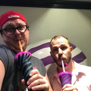 Cameron Britton Instagram - Vegas has drinks that come in zebra legs, for some amazing reason. #zebruhs