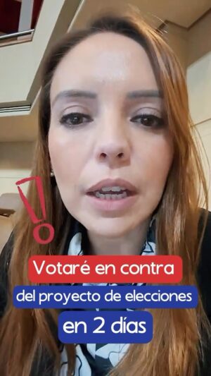 Camila Flores Instagram - ‼️ ¡Votaré en contra del proyecto de elecciones en dos días! ‼️