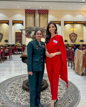 Camila Pinzón Instagram - Visiting the Army Wives Welfare Association today 🇮🇳 a safe place where they award scholarships, promote entrepreneurship and mostly provide unconditional support. A round of applause for all the army heroes that devote their lives to defend a nation 👏🏻. We were all mesmerized with the speeches of the different leaders of @official_awwa as well of our CEO Ms Julia Morley CBE and the bright Miss World @karolinabielawska.
-
-
For all the latest news follow @missworld official instagram
#missworld
#missworld71
#71mw
#india
#beautywithapurpose #bwap
-

Miss World Colombia - @missmundocolombia