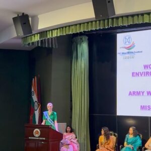 Camila Pinzón Instagram - Visiting the Army Wives Welfare Association today 🇮🇳 a safe place where they award scholarships, promote entrepreneurship and mostly provide unconditional support. A round of applause for all the army heroes that devote their lives to defend a nation 👏🏻. We were all mesmerized with the speeches of the different leaders of @official_awwa as well of our CEO Ms Julia Morley CBE and the bright Miss World @karolinabielawska.
-
-
For all the latest news follow @missworld official instagram
#missworld
#missworld71
#71mw
#india
#beautywithapurpose #bwap
-

Miss World Colombia - @missmundocolombia