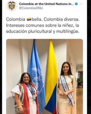Camila Pinzón Instagram - An enriching dialogue with our ambassador at the United Nations 🇺🇳 discussing around education and the rights of our children. 
-
Un dialogo enriquecedor con nuestra embajadora ante las Naciones Unidas 🇺🇳 conversando sobre la educación y los derechos de nuestros niños.
-
#beautywithapurpose #missworld