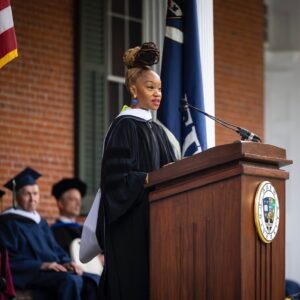 Camille A. Brown Instagram - Congratulations to the class of 2023!!! A very special shout out to the students of @uncsa and @drewuniversity . I had the pleasure of being the commencement speaker for both institutions. I am also extremely honored to receive Honorary Doctorates from both schools! An Honorary Degree of Doctor of Fine Arts from UNCSA and an Honorary Doctor of Humane Letters from Drew University. THANK YOU to UNCSA (my Alma Mater- full circle!!) and Drew University for the love and support you’ve given me over the past 2 weekends!!! Special thanks to Chancellor Brian Cole, Endalyn Taylor (Dean of Dance), Ralph Womble, Provost Patrick Sims, Lissy Garrison of UNCSA, and President Thomas Schwarz, Vice President for University Advancement,  Bret Silver, Director and Assistant Professor of Dance in the Theatre and Dance Department, @kimani0402 of Drew University. It was a special treat to share these experiences with my mom and dad🤎

To support what I wanted to share and to make this experience a community engagement with the students, I reached out to the classes and asked them to share questions about navigating life after graduation. I wanted my speeches to be guided by them, to help them maybe overcome their fears, and live out their hopes and dreams. 

I’ve always been afraid to speak in public because my voice sounded different from everyone else’s. I would get teased and mimicked when I was younger. Because of that, public speaking has always been very scary. So THANK YOU to both institutions for giving me an opportunity to push through the fear and to grow!

To the class of 2023, KEEP MOVING FORWARD AND BE BRAVE!!!!! 

Shout out to @domorisseau and @salamishah who received Honorary Doctorates from the University of Michigan and Moore College of Art & Design respectively. And @herenowdance who graduated from NYU Silver School of Social Work. MSW.

Styled by @jakesokoloff
Photos by UNCSA and Drew University