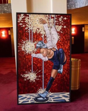 Camille A. Brown Instagram - I am very excited to return to @metopera as co-director and choreographer for the revival of @terence_blanchard ‘s Fire Shut Up In My Bones! 
For the 2nd season, my portrait is in Founder’s Hall next to brilliant artists in the field!
The painting is called, “Breaking Glass Ceilings”, by artist Jim McKeon. 

Special thanks to Peter Gelb and Dodie Kazanjian. Continued thanks to @drillboney for creating such a lovely painting of me!!!

Shout out to @metoperachorus @metoperaballet @metoperaactors the creatives, and everyone who had a hand in both creating and reviving FIRE🔥

Shout out to my team @iamjaystaten @tisvoltaire !!! 

1st photo by Neville Braithwaite/ Met Opera
2nd photo by Jonathan Tichler / Met Opera
Boomerang- with the dancers of the 2024 revival!