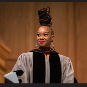 Camille A. Brown Instagram - Congratulations to the class of 2023!!! A very special shout out to the students of @uncsa and @drewuniversity . I had the pleasure of being the commencement speaker for both institutions. I am also extremely honored to receive Honorary Doctorates from both schools! An Honorary Degree of Doctor of Fine Arts from UNCSA and an Honorary Doctor of Humane Letters from Drew University. THANK YOU to UNCSA (my Alma Mater- full circle!!) and Drew University for the love and support you’ve given me over the past 2 weekends!!! Special thanks to Chancellor Brian Cole, Endalyn Taylor (Dean of Dance), Ralph Womble, Provost Patrick Sims, Lissy Garrison of UNCSA, and President Thomas Schwarz, Vice President for University Advancement,  Bret Silver, Director and Assistant Professor of Dance in the Theatre and Dance Department, @kimani0402 of Drew University. It was a special treat to share these experiences with my mom and dad🤎

To support what I wanted to share and to make this experience a community engagement with the students, I reached out to the classes and asked them to share questions about navigating life after graduation. I wanted my speeches to be guided by them, to help them maybe overcome their fears, and live out their hopes and dreams. 

I’ve always been afraid to speak in public because my voice sounded different from everyone else’s. I would get teased and mimicked when I was younger. Because of that, public speaking has always been very scary. So THANK YOU to both institutions for giving me an opportunity to push through the fear and to grow!

To the class of 2023, KEEP MOVING FORWARD AND BE BRAVE!!!!! 

Shout out to @domorisseau and @salamishah who received Honorary Doctorates from the University of Michigan and Moore College of Art & Design respectively. And @herenowdance who graduated from NYU Silver School of Social Work. MSW.

Styled by @jakesokoloff
Photos by UNCSA and Drew University