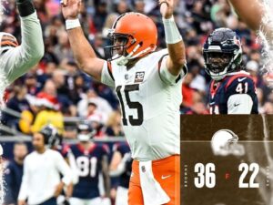 Camille Ligon Instagram - Final score from Houston, them Dawgs won 36-22, @clevelandbrowns
Are 10-5 !!! I've got my Holiday gift 😁😁😁

(Also shoutout to the Houston Texans fans, it was nothing but good clean fun trahs talk, the way it should be🤝🏼)

#sundayfunday #nflsunday #Clevelandbrowns #houston #Texas #houstontexans #nfl #football #fun #happyholidays