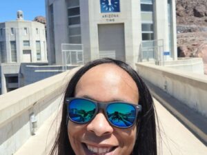 Camille Ligon Instagram - Oh my Dam....with Momma Nature this Sunday Funday 🌞⛰️

#hooverdam #Nevada #Arizona #landmarks #sundayfunday #mothernature #adventure #ontheborder
