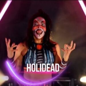 Camille Ligon Instagram - Whether you feel fear (#stephendickey)...a lil turnt on (@theajmendez ) ..or pain (whoever Im in the ring with)....I promise my girl Holi will make you feel....happy new year by the way
😉😈🖤 
Look for Holidead and all the @wowsuperheroes
Every Saturday on your local @thecw

#happynewyear #itsavibe #youfeelme #Mondays #holidead #wow #womenofwrestling #wowsuperheroes #womenswrestling #supportwomenswrestling #thecw #paramount