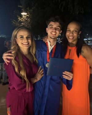 Camille Ligon Instagram - Celebration Season 🧨🥳🎊

Texas heat and the struggle of getting my shoulders into this dress...all worth it to witness my nephews' high school graduation. On to the next chapter he goes🙏🏽🙏🏽 #proud 

#celebrate #graduation #chapters #texas #flexfriday #family #sanantonio #fitfamily #summer