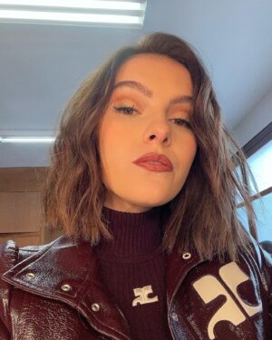 Camille Schneyder Instagram - Cute but scorpio 🦂

💄by @ines.h_mua 
 💇🏽‍♀️ by @93amandine 
👗 by @baud_jerome x @courreges