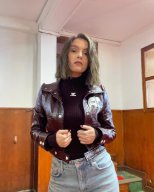 Camille Schneyder Instagram - Cute but scorpio 🦂

💄by @ines.h_mua 
 💇🏽‍♀️ by @93amandine 
👗 by @baud_jerome x @courreges