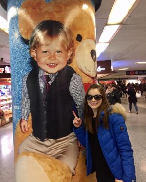 Candace Bailey Instagram - Walking through Penn Station and came across a larger than life pic of my favorite little man. I literally screamed out loud! #manningbaldwinrosen #macys 😍😍