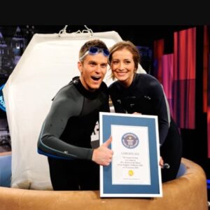 Candace Bailey Instagram - #tbt to the day @kevper and I won a world record for largest tea bag. #aotsteamdidtherealwork