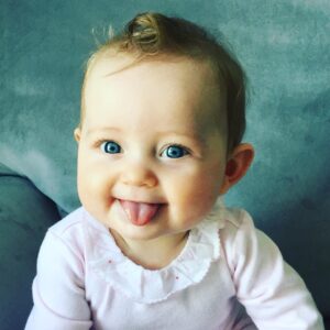 Candace Bailey Instagram - My sweet, silly, 7 month old Belle. Not quite sure how I existed before she and her brother came along. ❤❤❤ #annabellegracierosen
