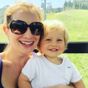 Candace Bailey Instagram - With my little man on his first gondola ride. #vail #manningbaldwinrosen