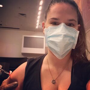 Cara Santa Maria Instagram - I’m often frustrated by the platitude that “science will save us.” We must always remember that science is done by people. Hardworking, dedicated people who are motivated to make the world better. I have no idea if science will ultimately save us from ourselves. But I do know that I am ETERNALLY GRATEFUL for the opportunity today to benefit from their tireless work. One Covid-19 vaccine down, one to go. I hope you’ll join me in our fight to achieve herd immunity and protect one another. ❤️💉