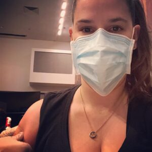 Cara Santa Maria Instagram - I’m often frustrated by the platitude that “science will save us.” We must always remember that science is done by people. Hardworking, dedicated people who are motivated to make the world better. I have no idea if science will ultimately save us from ourselves. But I do know that I am ETERNALLY GRATEFUL for the opportunity today to benefit from their tireless work. One Covid-19 vaccine down, one to go. I hope you’ll join me in our fight to achieve herd immunity and protect one another. ❤️💉