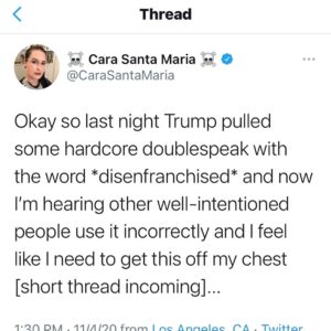 Cara Santa Maria Instagram - #Disenfranchisement. #Trump #DoubleSpeak #SocialJustice #BLM