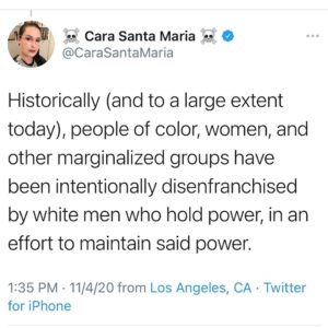 Cara Santa Maria Instagram - #Disenfranchisement. #Trump #DoubleSpeak #SocialJustice #BLM