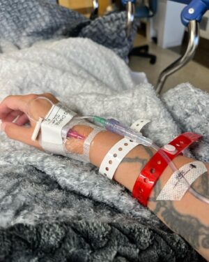 Cara Santa Maria Instagram - Today in three images (but this captures the last two months and next three of my life). 
.
After an abnormal pap (abnormal glandular tissue—not the more common squamous), I had my first ever surgery and my first experience under general anesthesia. My gynecologist performed a LEEP, endocervical curettage, and D&C (yes a D&C is also commonly used for abortion but it’s an amazing multi-use procedure! Mine was for biopsy and pathology purposes). The bad news is it came back adenocarcinoma in situ—cancer of the endocervix, often called “stage zero.” The good news is it is incredibly treatable. The bad news is treatment is a total hysterectomy (cervix, uterus, and Fallopian tubes). The good news is I got to keep my ovaries. 

The posted photos are from that very procedure today. The first is before, then after the IV and draw, then in recovery. I’m home now. I’m doing pretty well, considering the circumstances. The pain is pretty intense but I’m 💪💪💪.

I want to thank all of my friends and family for their love and support, my listeners for their incredibly kind messages, and most of all, Ash, for taking such good care of me even when I’m being obnoxious (I’m only calling you that bc I know you hate it). 

Love you all. And an extra special hug to anyone with or without a uterus who is dealing with the fall out and complicated emotions of the overturn of Roe vs. Wade. I’m with you, ladies, trans men and women, intersex, gender non-binary, and non-conforming folx. We’ve got this 💪