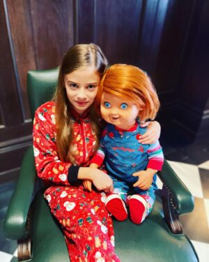 Carina Battrick Instagram - Chucky and Caroline want to wish everyone Happy Christmas 🎄 Eve! Hope Santa is good to you and brings what ever you might wish for!
.
.
.

.

.
#chucky #chuckydoll #carinabattrick #chuckytvseries #usanetwork #syfy  #wannaplay  #horror #classichorror #donmancini #iamchucky #childsplay #iliketobehugged #chuckyisreal #caroline #carolinechucky #carolinecross #caroline #mybestfriend #friend #iwantchucky #chuckyseason2 #wannapray #christmas #chuckychristmas #christmas #christmaseve #christmas2022 #chucky