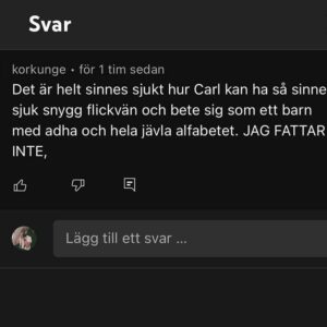 Carl Déman Instagram - På vilket sätt är det sjukt menar du?
