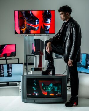 Carl Malapa Instagram - These Boots Are Made for Walkin’ @louboutinworld 🖤 
#christianlouboutin 

Shot by @anthony_dorfmann 
Creative director & Styled by @regisnkissi 
Set design : @clara_malapa_deco 
Make-up : @lalogedujour