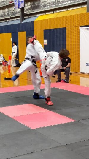 Carl Van Roon Instagram - A classic Taekwon-Do counter well performed by young Mr. @_jacob_fleming_ at today’s Open Championships in Melbourne as hosted by Master @michaelmuleta and @globalfitnessau #taekwondo #mma #karate #kickboxing #counter #simultaneouscounter #sennosen #gorinnosho