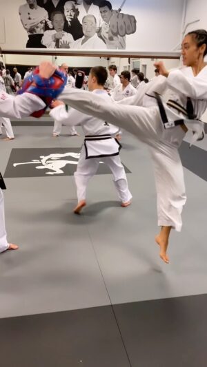 Carl Van Roon Instagram - Tornado kick finisher from today’s training #vanroonmartialarts #taekwondo #kickboxing #mma #karate