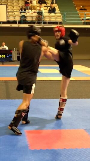Carl Van Roon Instagram - A massive thank you to everyone who joined us for the Auckland Martial Arts Open 2023!! Here’s some fight footage from the event! #aucklandmartialartsopen #vanroonmartialarts #barfootandthompsonstadium #aucklandopen #tournament #kickboxing #taekwondo