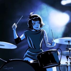 Carla Azar Instagram - pretty cool >>> illustrator @sergioquijada made this time lapse video and posted it. i love being a cartoon w a slight ninja feel. #jackwhite #anime