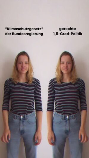 Carla Reemtsma Instagram - Vergangene Woche hat die Große Koalition das “Klimaschutzgesetz” verabschiedet, sich als Klimaschützer präsentiert und sich damit in die Sommerpause entlassen. 

Klimaschutzgesetz, ist doch super? Pustekuchen. 

Während die Klimakrise immer weiter eskaliert und die weltweit führenden Klimawissenschaftler*innen im neuesten IPCC-Bericht vor Wasserknappheit, Nahrungsmittelmangel, Extremwetter und tödlichen Hitzewellen warnen, verabschiedet die Bundesregierung ein Gesetz, mit dem die 1,5-Grad-Grenze nicht einzuhalten ist und präsentiert sich dabei als Klimaschützer. 

Das neue Gesetz – was als Reaktion auf das Urteil des Bundesverfassungsgerichts entstanden ist, welches gesagt hat, dass der Klimaschutz der Regierung unzureichend ist – ist gleich doppelt schlecht: 
1) Es sieht vor, dass Deutschland 2045, also 5 Jahre früher als bisher geplant, klimaneutral werden soll. Damit würde Deutschland weit mehr Emissionen ausstoßen, als wir noch dürfen, um die schlimmsten Folgen der Klimakrise zu verhindern. 
2) Das Gesetz sieht kaum konkrete Maßnahmen vor. Das ist katastrophal, denn um die Klimakrise einzudämmen, müssen wir ab jetzt konsequent und langfristig die Emissionen reduzieren – und das geht nicht mit Zielen in der fernen Zukunft, sondern nur mit klaren Maßnahmen. 

SPD und CDU entscheiden sich bewusst gegen Klimagerechtigkeit und sorgen mit ihrer Politik dafür dass die Klimakrise immer weiter eskaliert. Und das verkaufen sie als Klimaschutz. Ja lol ey. 

Wir haben keinen Bock mehr auf Klimakrise, auf eine Politik, in der inmitten einer Pandemie drei Autogipfel und keiner zur Pflege stattfindet. 

Deswegen streiken wir wieder, jeden Freitag. 

Wir streiken alle zusammen, Menschen, die Bock auf eine soziale, klimagerechte Zukunft haben. Eine Zukunft in der Menschen wichtiger sind als Profite und Klima und soziale Gerechtigkeit nicht gegeneinander ausgespielt werden. Komm dazu, jede*r ist gebraucht ✊