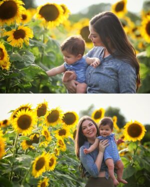 Carlee Baker Instagram - Spent some time in the sunflower field at @greggfarmpeaches this weekend - it was magical! 🌻🌻🌻