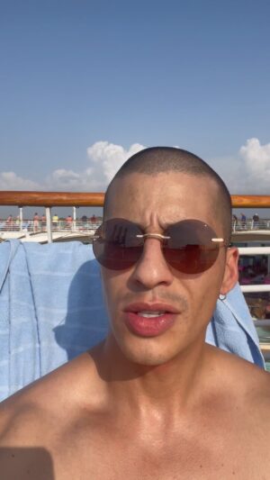 Carlito Olivero Instagram - 😑Tanning is pointless. Who decided this was an actual activity worth wasting your vacation on?. I’m supposed to just shut my eyes & lay here till I get 3rd degrees burns? Nah I’m good. Send help