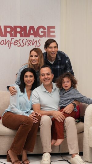 Carlos Calderon Instagram - In our latest episode of ‘Marriage Confessions’ Carlos and Vanessa open up about going through a really tough time as a couple.

They handled it all in the public eye and came out stronger, all for their family. 

Don’t miss their inspiring story. ✨

Watch it now on our YouTube channel. 🎙️

@_vanessalyon 
@carlitoscalderon 
@michelleposada 
@nathan_winship 
@sonoropodcast 
@wplash 
@gradvity