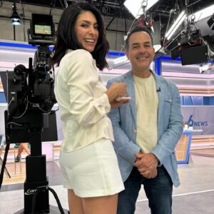 Carlos Calderon Instagram - “It will be all in English” … I got SO nervous I lost my voice on a few words 🫠 but @carlitoscalderon w/ 27 years of experience nailed it! One of my models was my aunt who was part of the testing process.(I always remember and bring with me the ones who supported us, gratefulness is the number one rule)
@gelatoforyourface 🫧🧊 🇺🇸 #tv appearance. 
Special Thanks to @taimitv for making this 📺 dream come true and @miriamitapia  and @nbc6 ⭐️
•