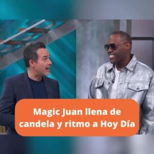 Carlos Calderon Instagram - 🎶💃🏼¡No pare, sigue, sigue. No pare, sigue, sigue! #HoyDía estuvo de manteles largos con @magicjuan, quien dijo estar dispuesto a incursionar en el reggaetón y corridos tumbados. Al igual que @carlitoscalderon, ¿aprendiste a bailar con las canciones de nuestro invitado? 🕺🏻🪇