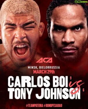 Carlos Felipe Instagram - 🇧🇷E lá vamos nós outra vez!! O bonde não para…29 de março em Minsk, Bielo Rússia! Número 9 da categoria ranking vs número 6 da categoria!

🇺🇸And here we go again!! The tram does not stop...March 29 in Minsk, Belarus Russia! Number 9 vs number 6!

🇷🇺 И вот мы снова!! Трамвай не остановляется... 29 марта в Минске, Беларусь, Россия! Номер 9 категории против номера 6 категории!

@aca_mma