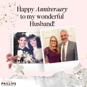 Carly Phillips Instagram - Happy anniversary to the man who’s put-up with me for 35 years of marriage (and visa-versa). 💘

We have an amazing life and I’m so lucky to be sharing it with you!
#happyanniversary #marriedlife #philofmylife #loveofmylife
#35thanniversary