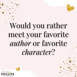 Carly Phillips Instagram - 𝐂𝐚𝐫𝐥𝐲'𝐬 𝐐𝐮𝐞𝐬𝐭𝐢𝐨𝐧 𝐨𝐟 𝐭𝐡𝐞 𝐖𝐞𝐞𝐤 🤔 💭

𝙒𝙤𝙪𝙡𝙙 𝙮𝙤𝙪 𝙧𝙖𝙩𝙝𝙚𝙧 𝙢𝙚𝙚𝙩 𝙮𝙤𝙪𝙧 𝙛𝙖𝙫𝙤𝙧𝙞𝙩𝙚 𝙖𝙪𝙩𝙝𝙤𝙧 𝙤𝙧 𝙮𝙤𝙪𝙧 𝙛𝙖𝙫𝙤𝙧𝙞𝙩𝙚 𝙘𝙝𝙖𝙧𝙖𝙘𝙩𝙚𝙧?
Let me know the character (and book/author) or author you want to meet in the comments below👇

#carlyphillips #romance #romancebooks #romancereaders #romancerecs #bookish #bookworm #booklover #bookaddict #bookstagram