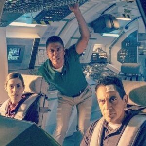 Carly Pope Instagram - The baddest set of 1995 space sailors you ever did see.
Tonight’s ep of #QuantumLeap “Atlantis” was a whole shuttle of fun to shoot. Thanks a galaxy to the entire team, starting with @martingero for launching us into orbit and @raymomomo for being a mighty fine (and mighty funny) #1 stowaway.
Episode 2 airs tonight on @nbc or stream it on @peacocktv 
🚀 
#josezuñiga #houston #khakis