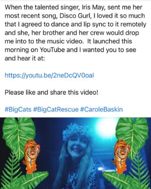 Carole Baskin Instagram - https://youtu.be/2neDcQV0oaI