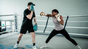 Caroline Dubois Instagram - Making daily deposits, because rent is always due 🏦

@adidas @adidasboxing