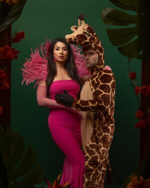 Caroline Kwan Instagram - the Gala for Good was so good that we raised over 250k  for the rainforest ✨🦩🐆🐒🐍🦍

Thank you to @qtcinderella and @maya_higa for throwing a tremendous event! 💗
📸: @oreeeo