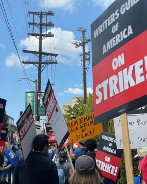 Caroline Kwan Instagram - Wanna get your 10,000 steps in   fight back against corporate greed? Join a WGA picket line! 

https://www.wgacontract2023.org/strike/picket-schedules-and-locations 

📸: @jeremotographs
