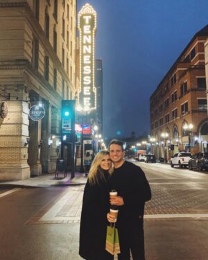 Carrie Wampler Instagram - Happy birthday to my husband!! You may not be active on socials but you still get a shoutout!!❤️

The first photo is us in Knoxville three years ago today, on his birthday. We had been officially dating for about twenty four hours, but we were already pretty certain we’d never celebrate a birthday apart again. I’m so glad we were right. 

I’m more grateful with each passing day that you chose me to be your wife. You’re the first thing I thank God for each morning. Even though you eat all of our groceries in one day. You’re the best, plz don’t change. I love you, honey ❤️

 (maybe one day you’ll log in to insta and see this!)