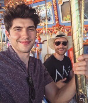 Carter Jenkins Instagram - Happy birthday @cameronbowen! Here we are hanging at the mall and on a carousel like a couple of grown adults.